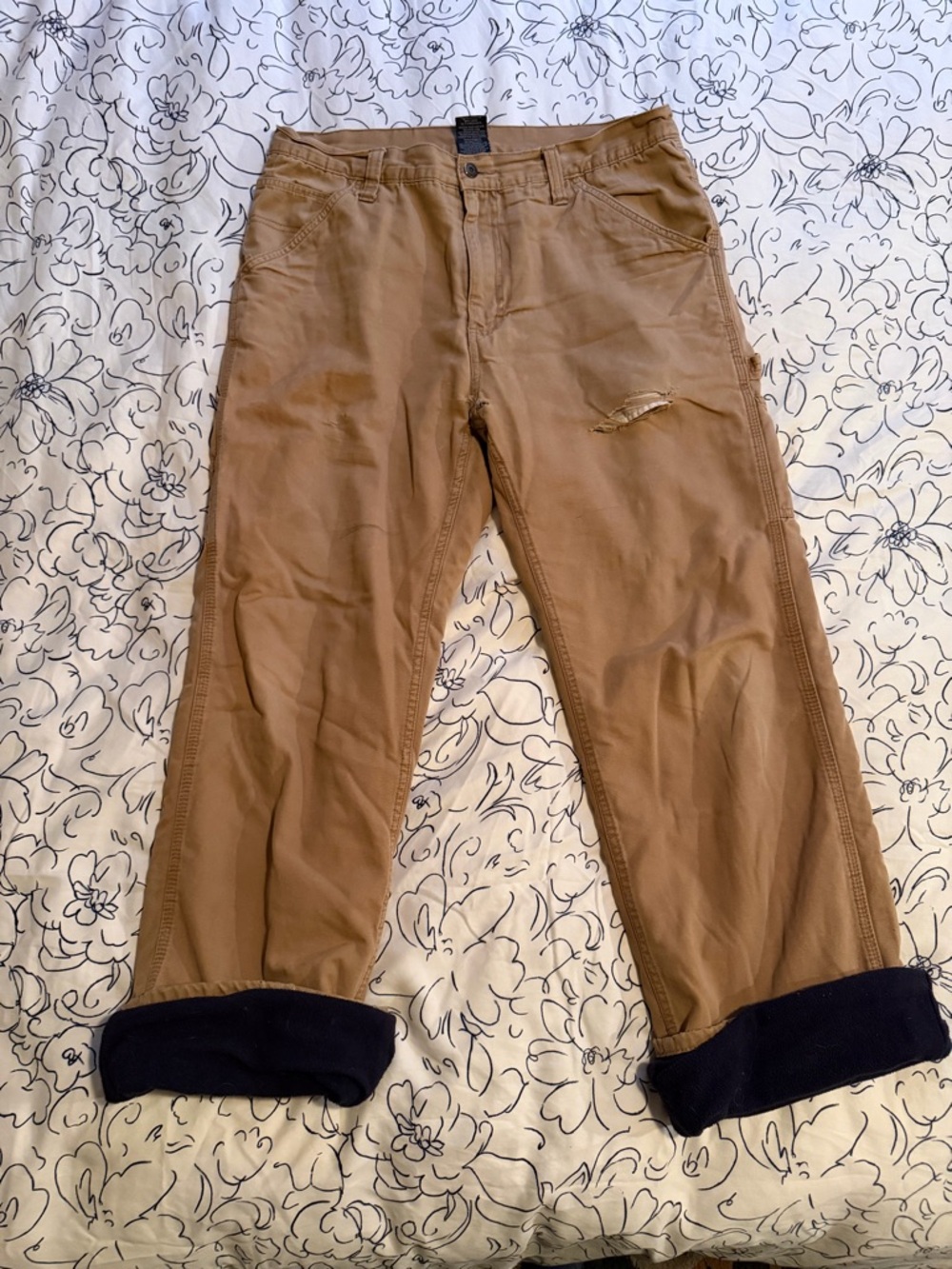 Faded Glory fleece lined Work Pants